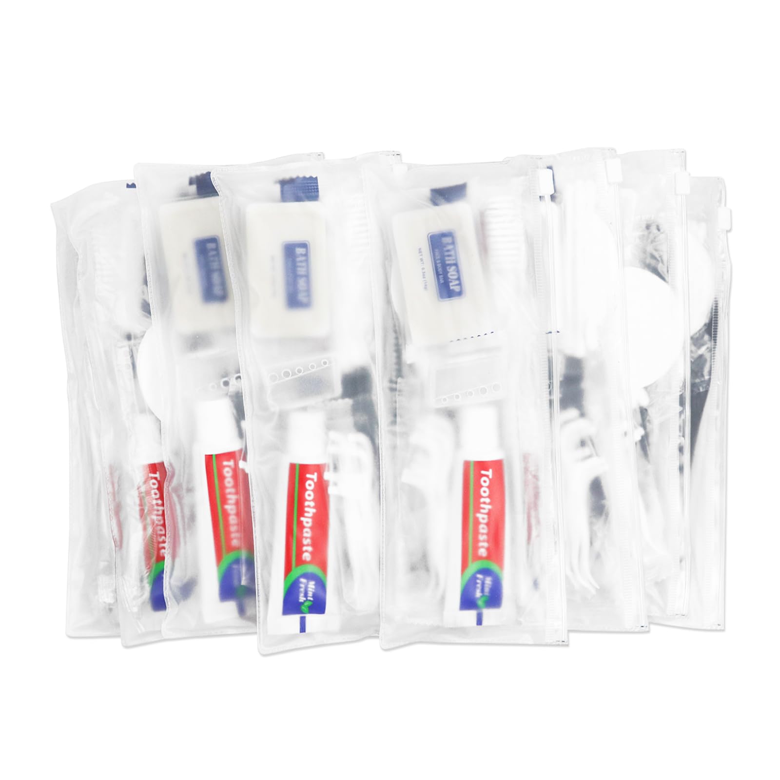 Set di 25 set di spazzolini da denti usa e getta con dentifricio, pettine e coperchio per sapone e kit di toeletta, kit da toeletta, articoli per senzatetto, per donne, uomini, viaggi