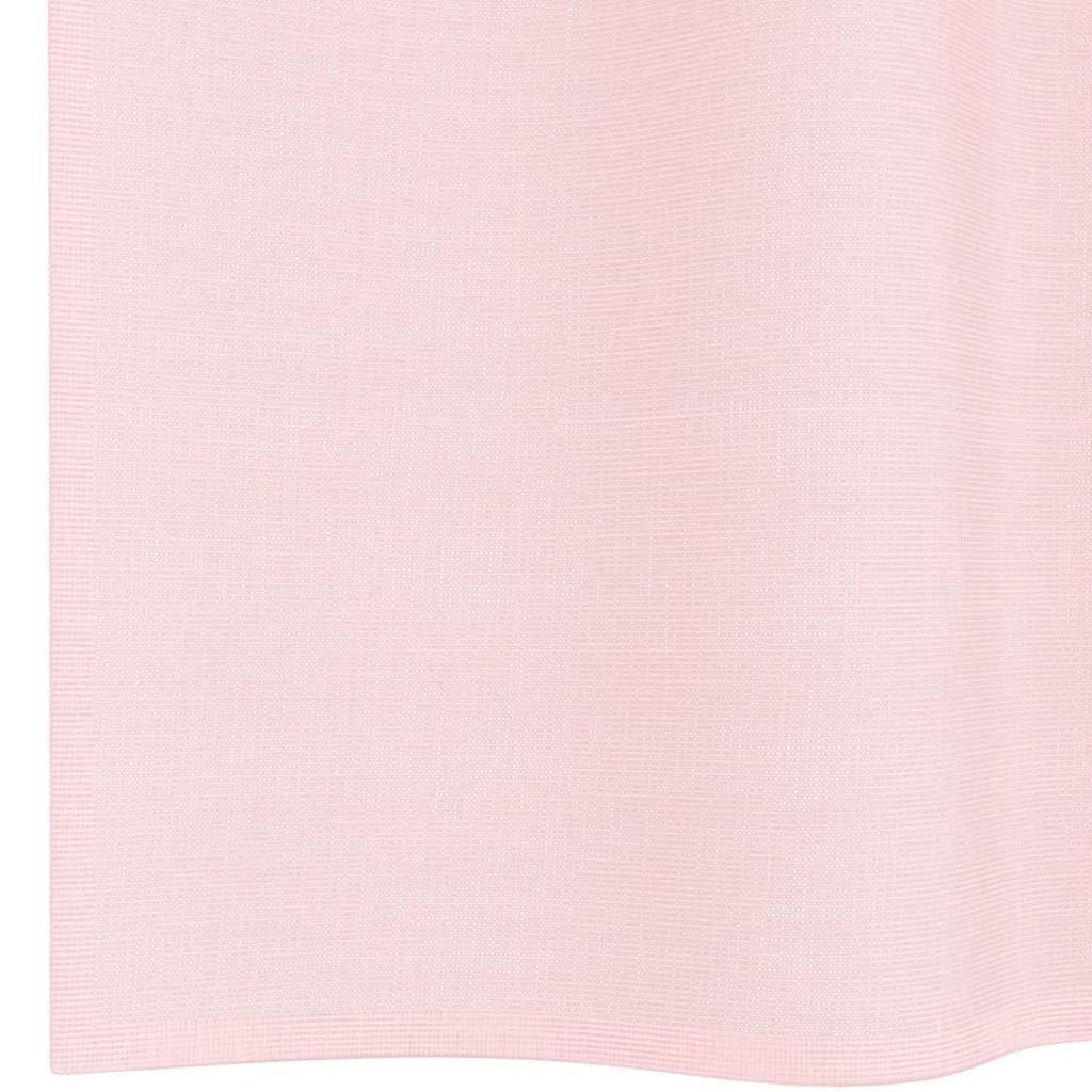 Voile Vorhänge mit Schlaufen 2 Stück Hellrosa 140x260 cm, 100% Polyester Gardinen für Wohnzimmer und Küche, Blickdichte, Waschbare Vorhänge, Schlaufenschal für Gardinenstangen
