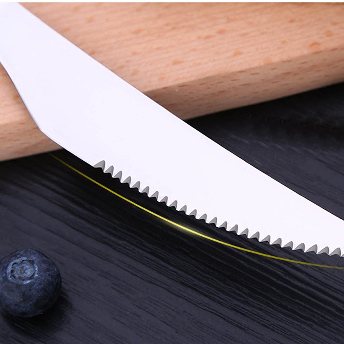 various Cuchillos de Carne,Cuchillo Chuleteros,Cuchillo de Mesa,6 uds, Acero Inoxidable,Acabado Brillante. Colección Minimal (Cuchillo para Carne)