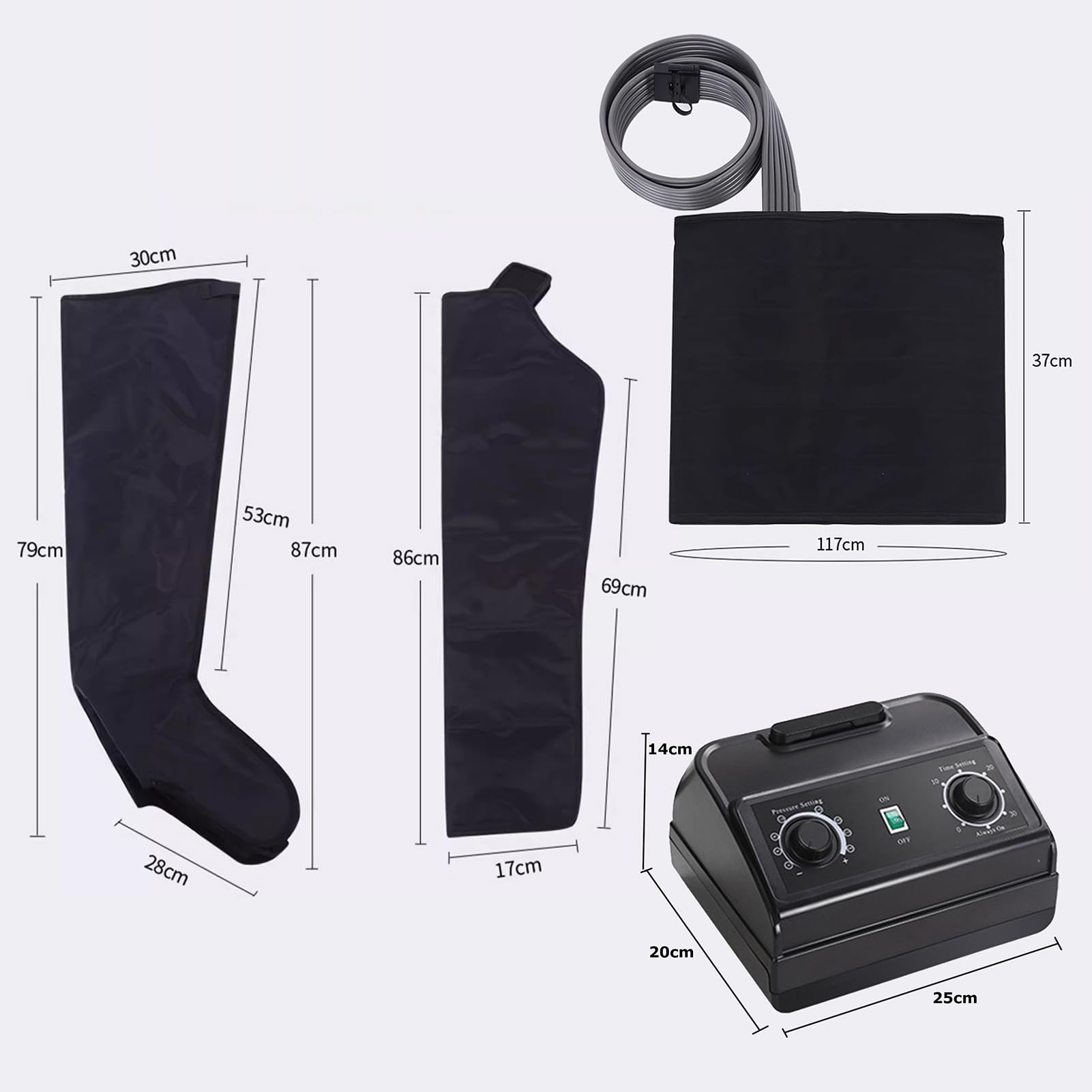 Massaggiatori elettrici per Piedi, drenaggio linfatico, pressoterapia a 4/6 cavità, Massaggio a Compressione d'Aria per Gambe, Braccia, Vita e Piedi, rilassamento Muscolare e solli