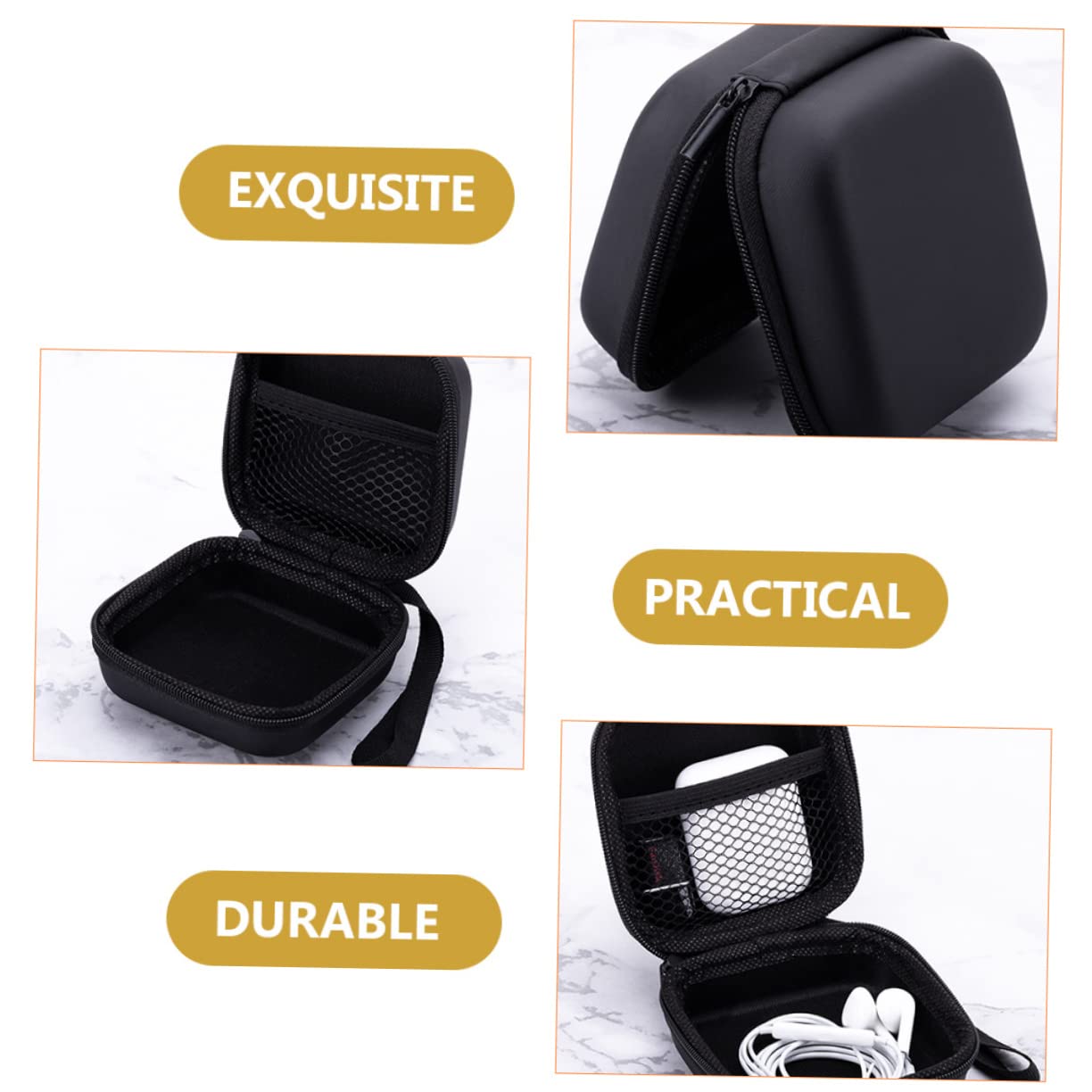 ibasenice 9piezas Bolsa De Almacenamiento De Cables Electrónicos Estuche Organizador De Resistente Al Desgaste para Cargadores y Auriculares para Viajes y Uso Diario