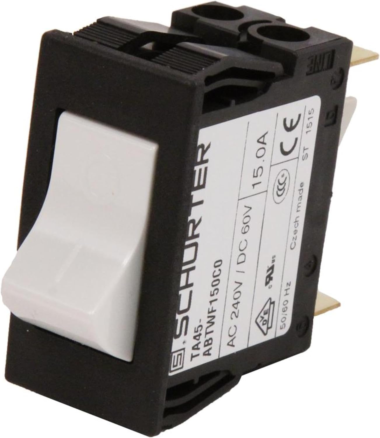 SCHURTER TA45-ABTWF150C0 CIRCUIT BREAKER, THERMAL, 1P, 240V, 15A