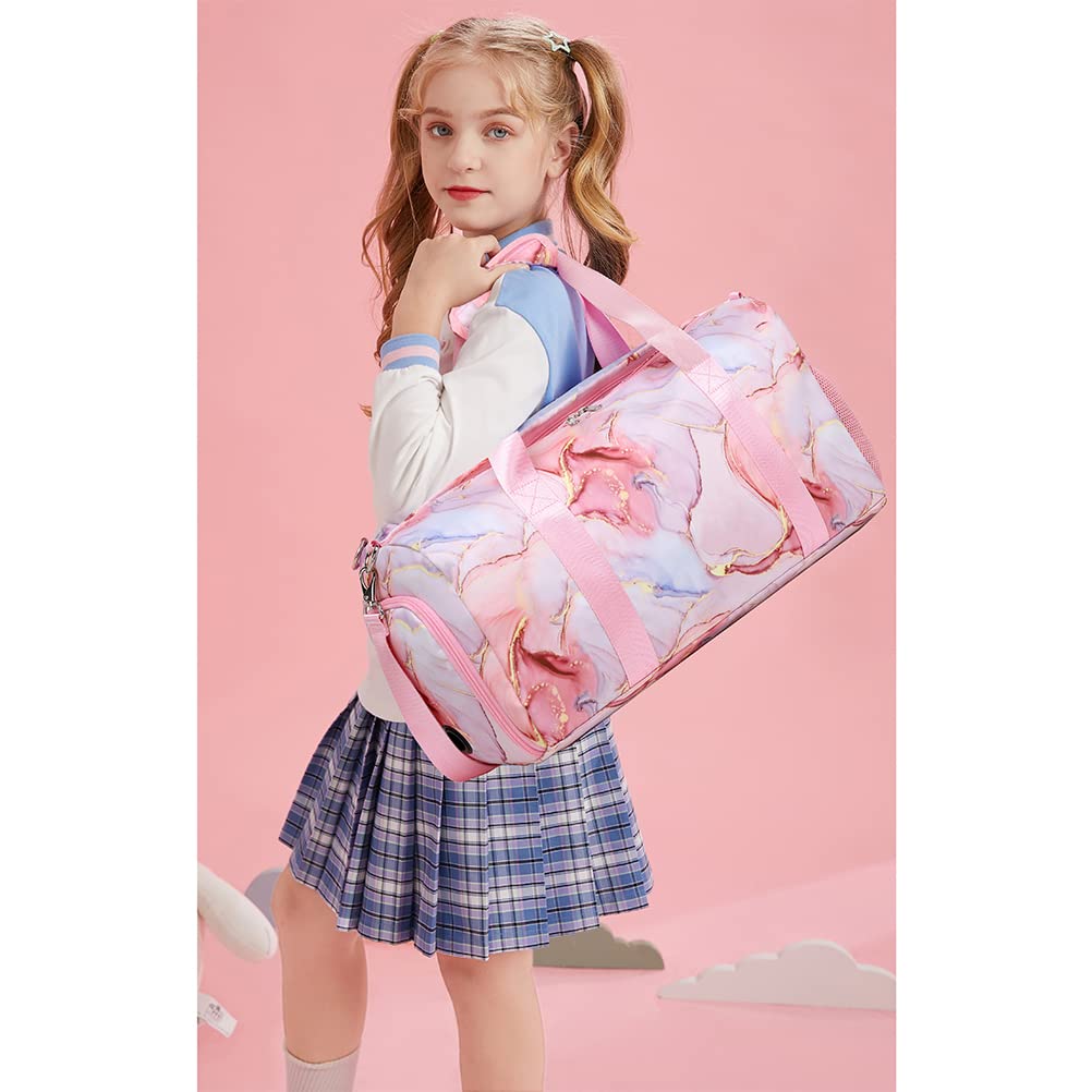 Travel Duffle Bag Sports Bag Girl Teens Weekender Overnight Bag Dance Bag Gymnastics Bag Women Travel Bag with Waterproof Pocket and Shoes Compartment - Image 2