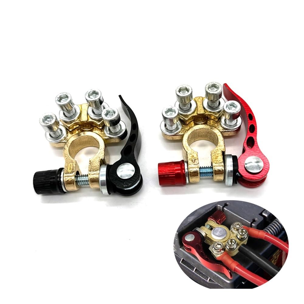 Terminali for batteria auto in ottone da 12 V e 24 V, morsetti for cavi, connettori a sgancio rapido, for moto, barche, ricambi auto