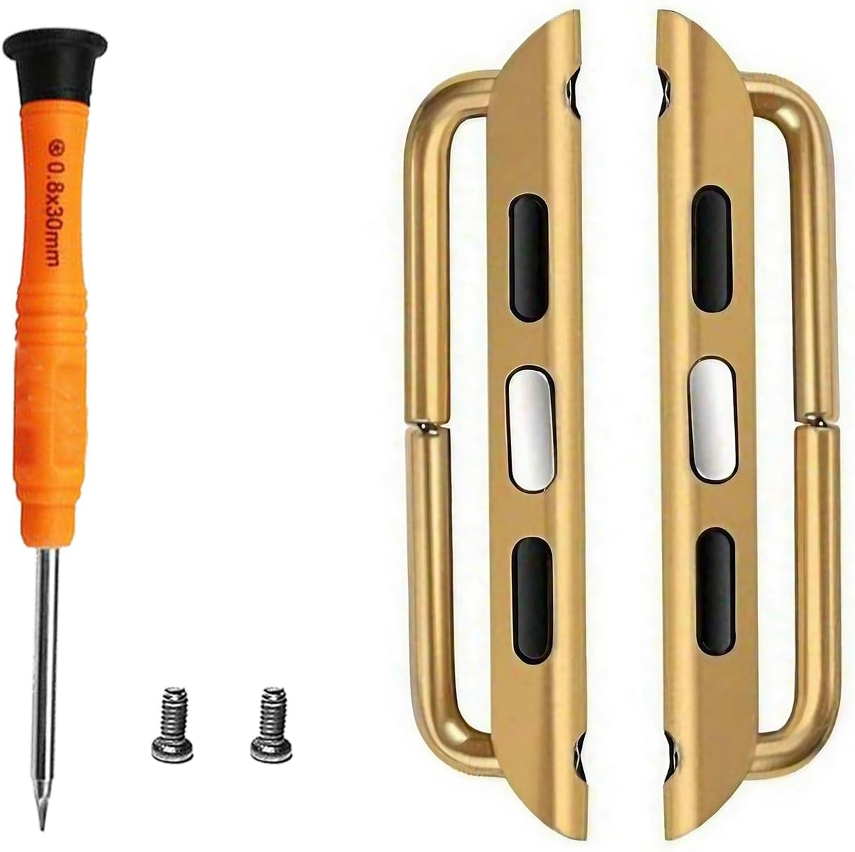 Watch Strap Connector Stainless Steel Adapter Replaceable Metal Connection Watch Strap with Replacement Tool Compatible with Apple Watch Band 38mm-49mm