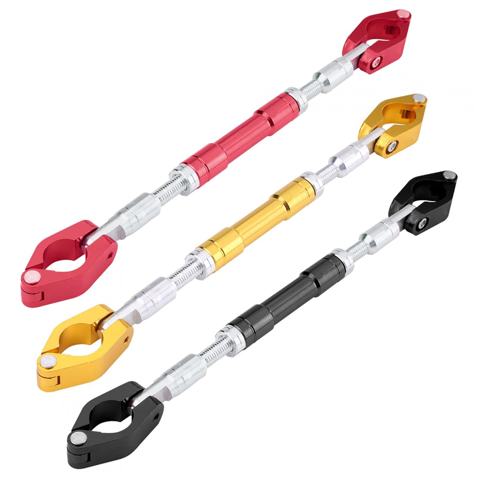 Motocykl Balance Bar Universal 22mm Regulowana Poprzeczka ze Stopu Aluminium Kierownica Motocykl Wzmocnienie Dźwigni Akcesoria (czarna)(czerwony)