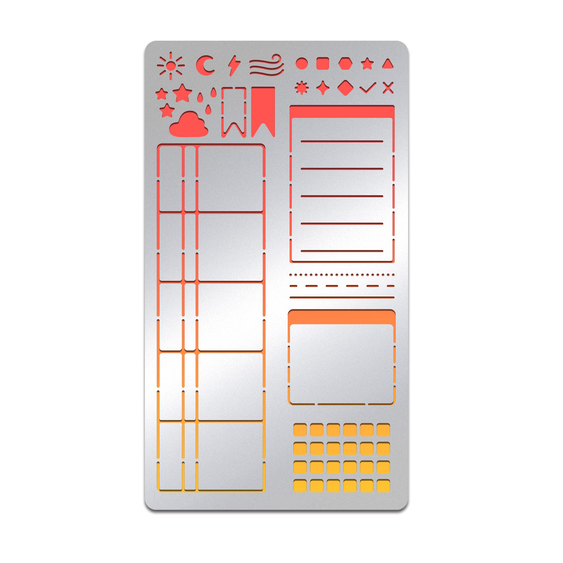 BENECREAT Metal Stencil, Vintage Frame Border Line Stainless Steel Stencil Template for Wood Carving, Drawings, Woodburning, Engraving and Scrapbooking, 10x17.5cm