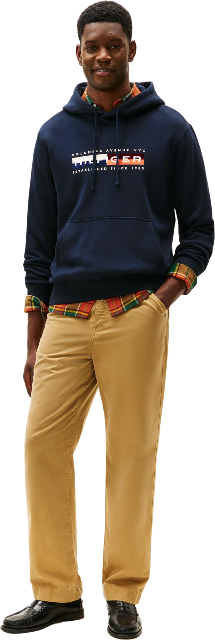 Tommy Hilfiger TH Colour Block Graphic Hoodie Mw0mw40041 Sudadera con Capucha Hombre (Pack de 1)
