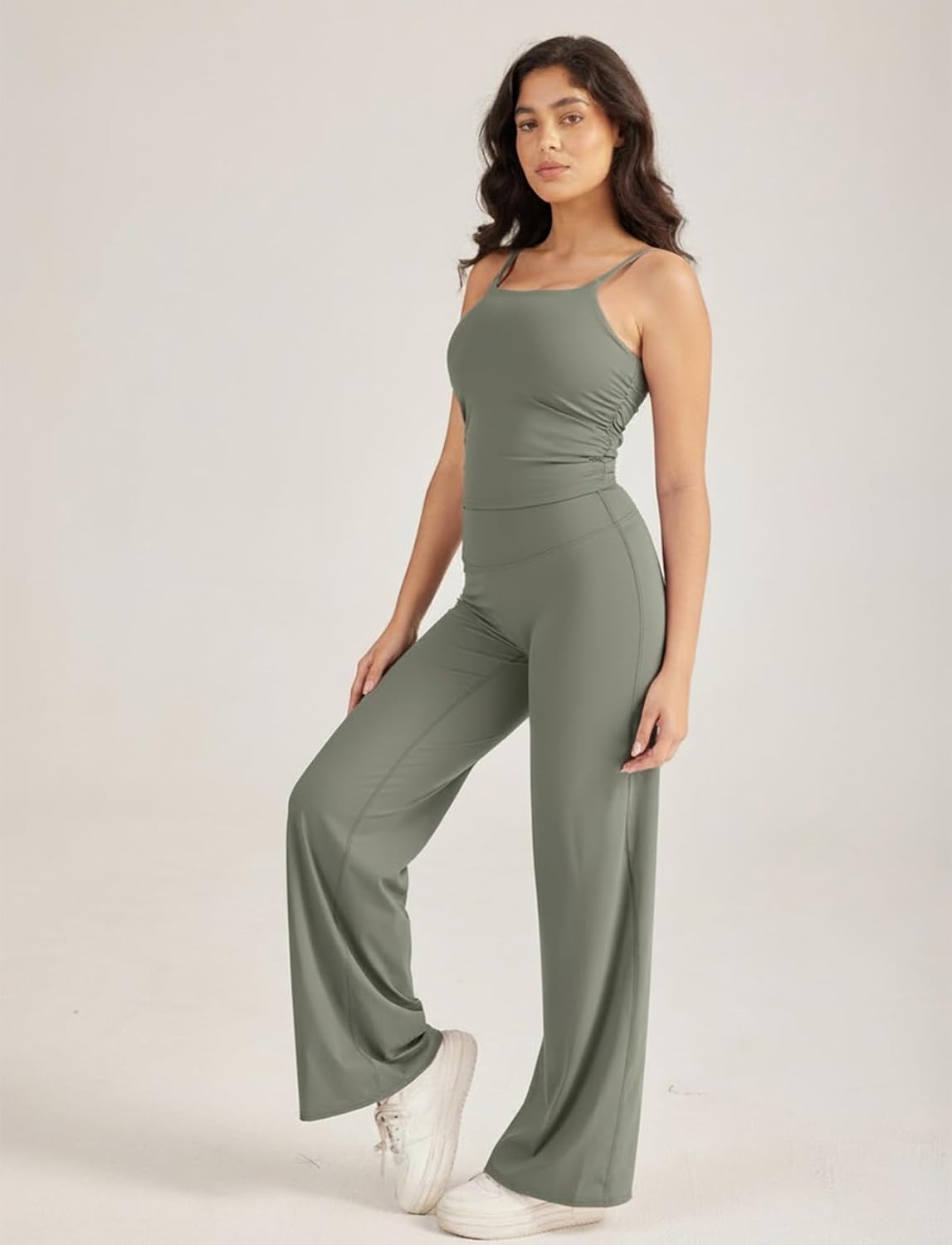 Straight Leg Yoga Pants for Women Wide Leg High Waist Stretch Soft Flared Workout Leggings