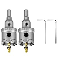 Vista 8 de SALI 1-1/16" (27mm) Kit de sierra perforadora TCT con punta de carburo de tungsteno Broca de sierra perforadora con punta de carburo con broca