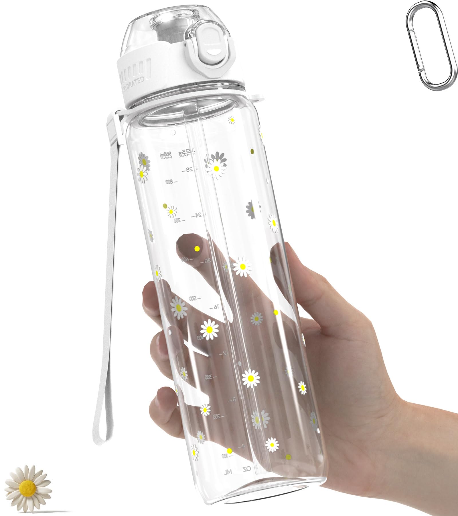 MYFOREST Daisy Clear Water Bottle