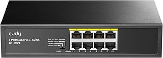 Cudy 8 Port Gigabit PoE+ Switch 120W, PoE Switch, 60 watts port1, 8 PoE Ports, 802.3 at/af , POE, PoE+, VLAN , Extend to 250 Meters, Not Support 802.3bt, GS1008PT