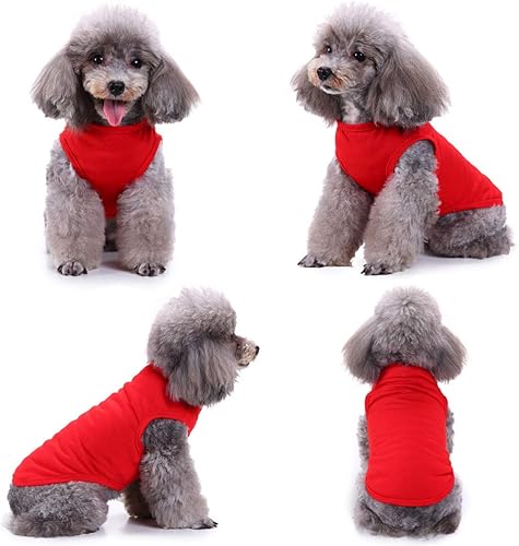 Miniatura 6 de Camisas para perros, ropa para mascotas, ropa en blanco, 3 piezas, chaleco para cachorro, camiseta sin mangas, trajes suaves y transpirables para
