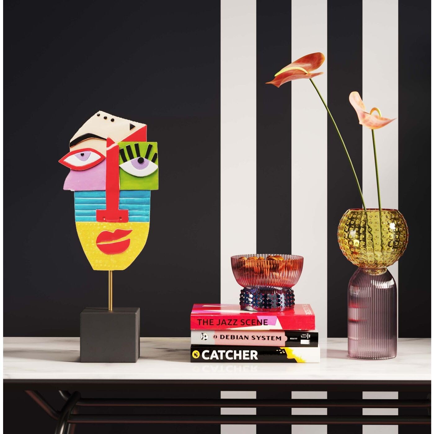 Kare Design Deko Objekt, handbemalt, 52cm, Multicolour