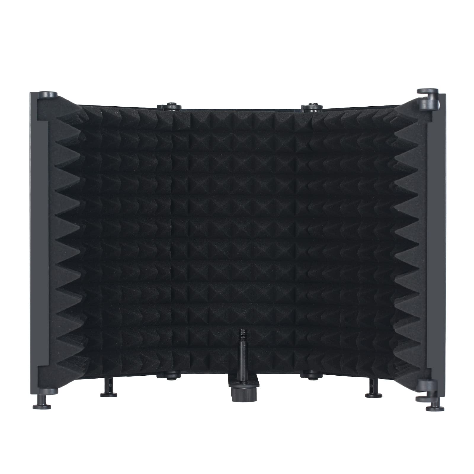 Mikrofon Pop Filter, 5-Panel absorbierender Schaumschicht Mikrofonisolationsschirm Einstellbar Mic Isolation Schild