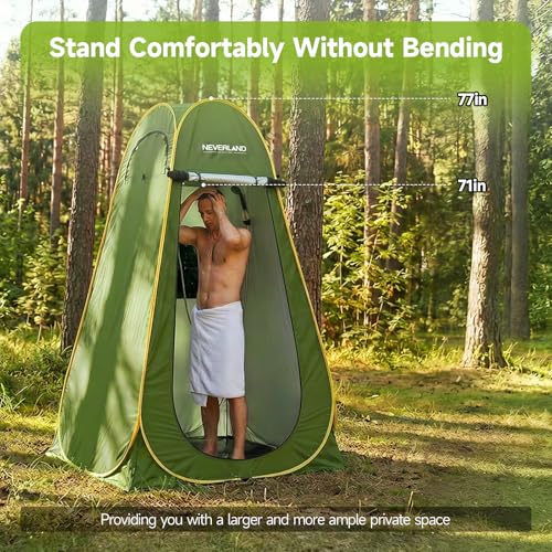 Image of NEVERLAND Pop up Privacy Shower Tent - Portable Changing Shower Tent, Dressing Room, Bathroom, Outdoor Rain Shelter for Camping, Hiking, Beach