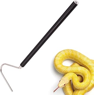Telescoping Stainless Collapsible Snake Hook and Grabbers Snake Reptile Grabber Reacher Pickup Tool Long Reptile Catcher for Ball Pythons Corn Snake Reptiles Pet Snake Serpent (39.4 inches)