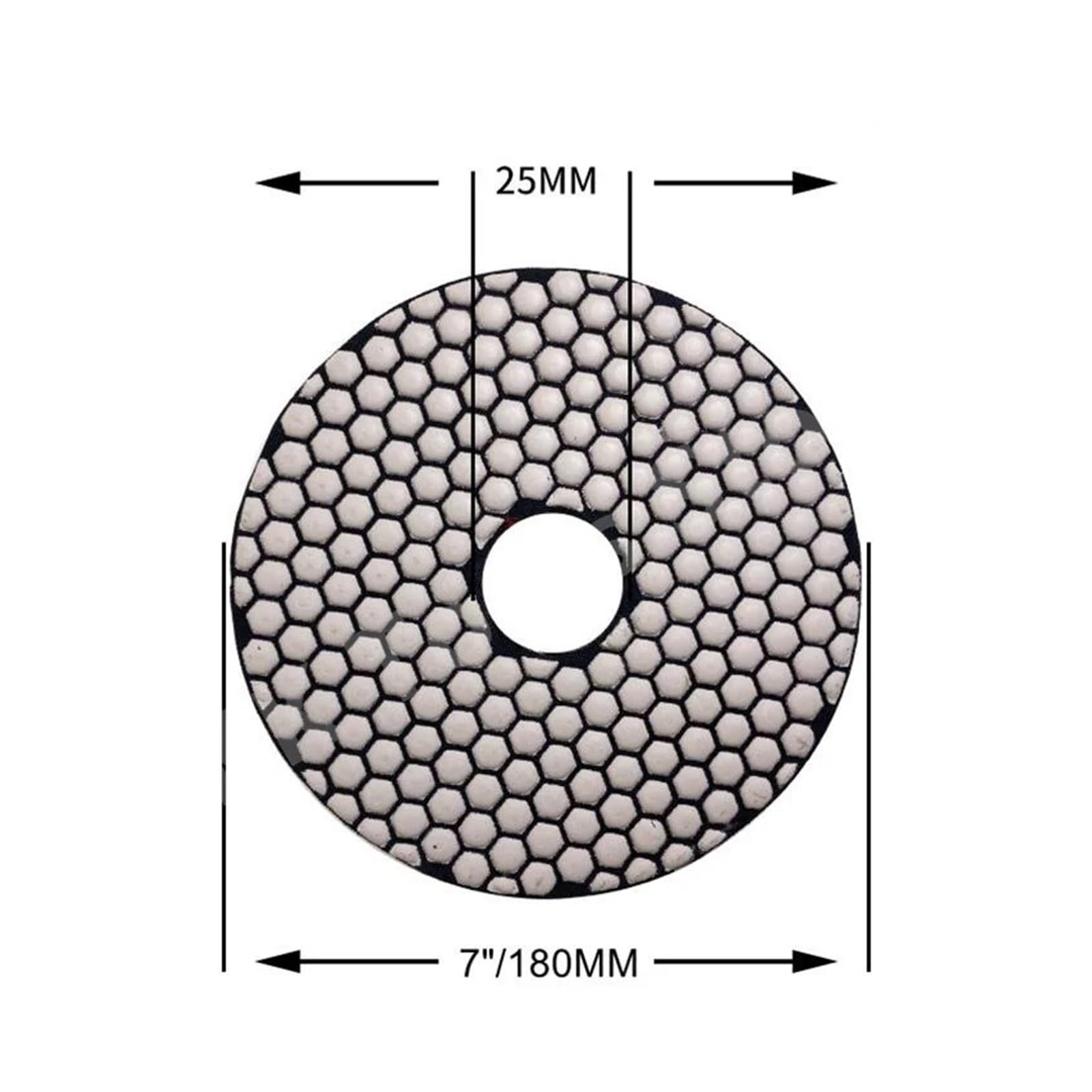 ("en": 7 almohadillas de pulido de diamante seco de 125 mm y 180 mm para limpieza y pulidora de mármol discos de lijado de 7 pulgadas)