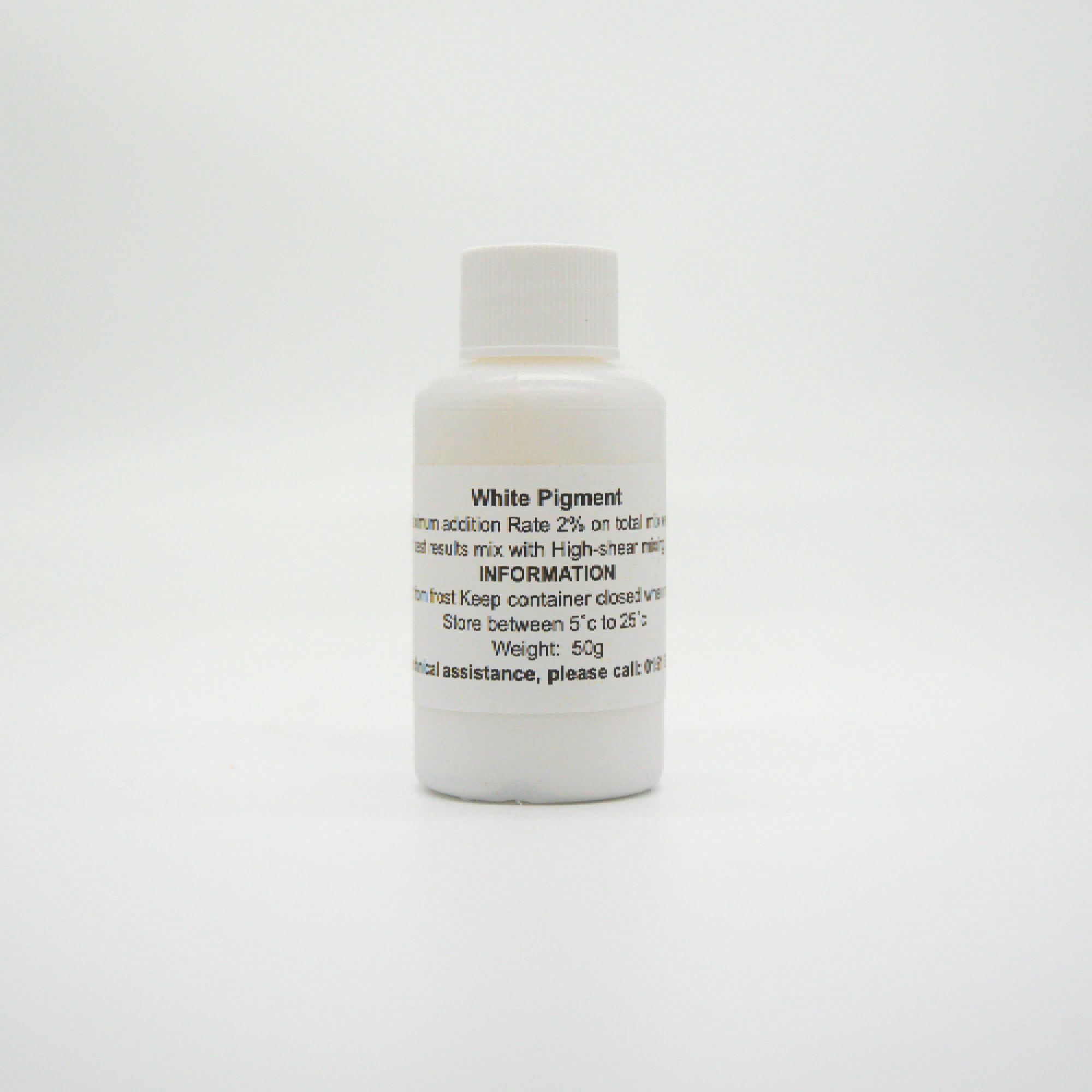 JESMONITE Pigment | Colour Solution for all Resin Mixes, compatible with AC100 | Vibrant, Concentrated Colours | Easy to Mix and Use | Ideal for Artists, Crafters, and Professionals (White, 50g)