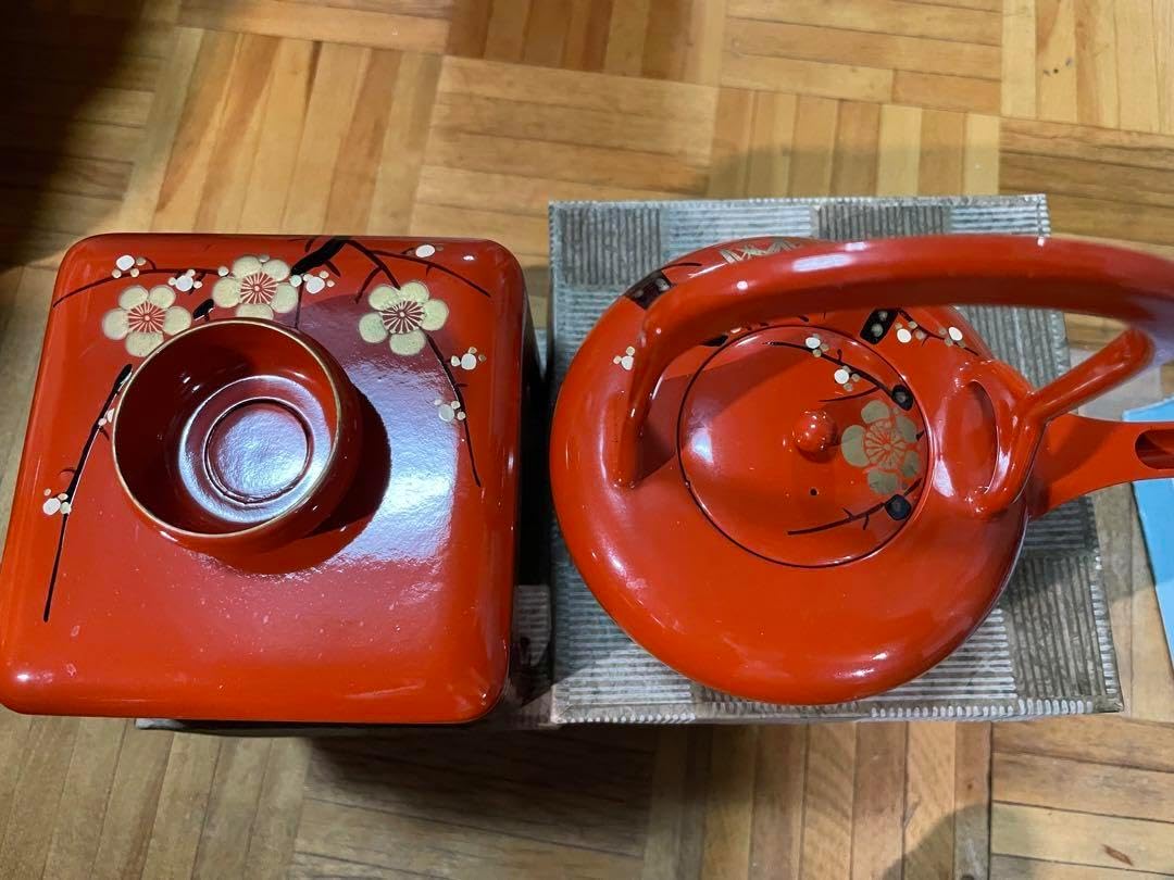 お正月用お屠蘇器セット 漆器 茶器セット 天然木 うるし塗装 お屠蘇