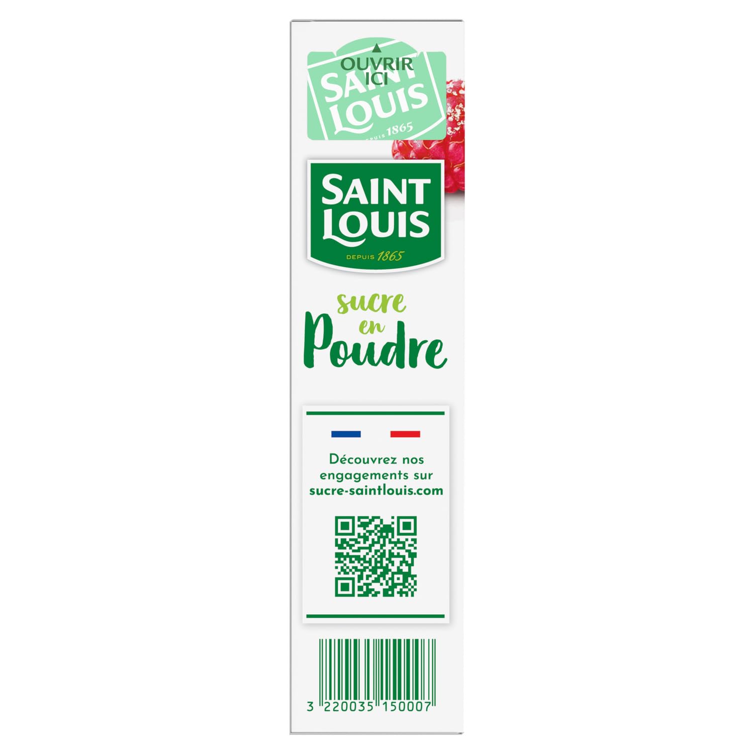 SAINT LOUIS Sucre Blanc de Betterave en Poudre 1kg — Sucre 100% Français Depuis 1865, Étui Bec Verseur - Lot de 4