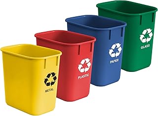 Acrimet Wastebasket Bin for Recycling, 3.25 Gallon/13 Quart/12 Liter (Ma...
