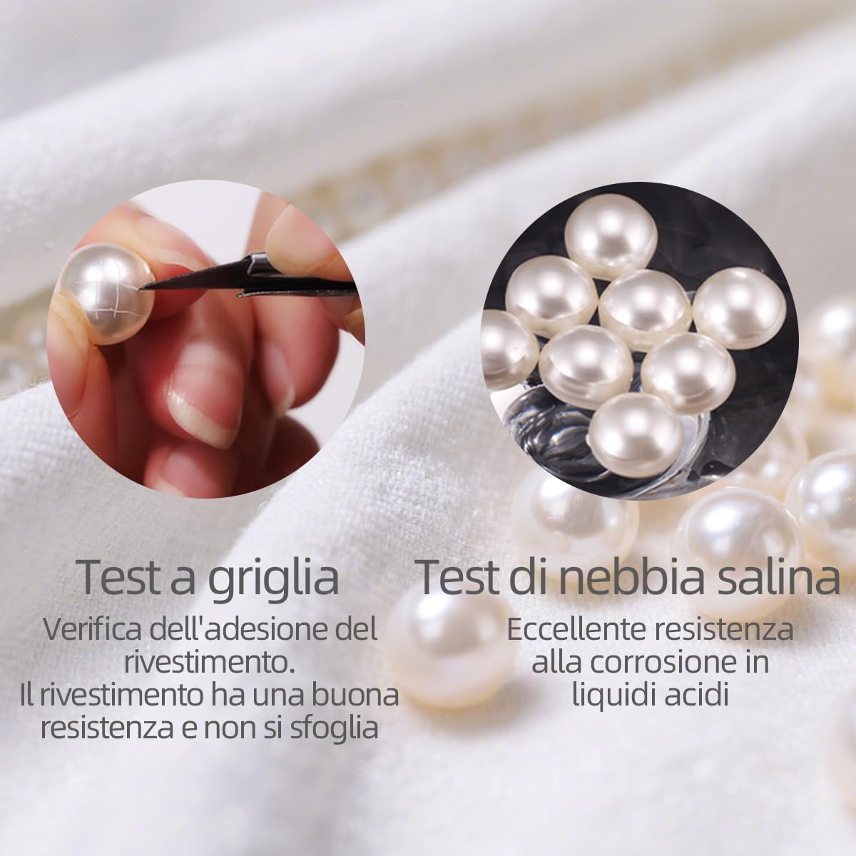 FEIKFEIZ Pendenti in moissanite con perle, diamanti coltivati in laboratorio, argento 925 placcato in oro bianco 18K, collana con perle d'acqua dolce, regalo per donne.