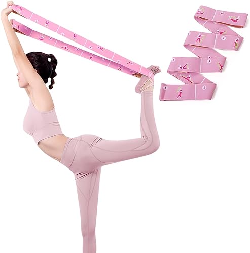Banda elástica, correa elástica para yoga, guía de patrones con 11 bucles para yoga, ballet, danza, correas de transporte para esterilla de yoga,
