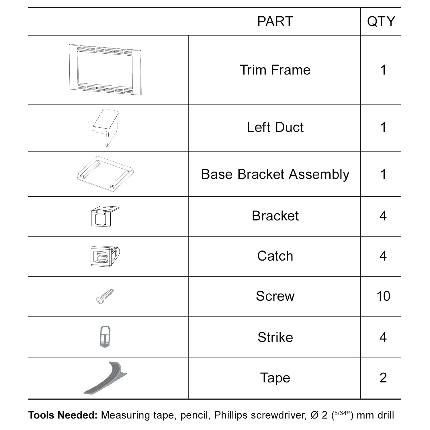 Panasonic 27” Microwave Trim Kit for Panasonic 1.6 cu ft Microwave