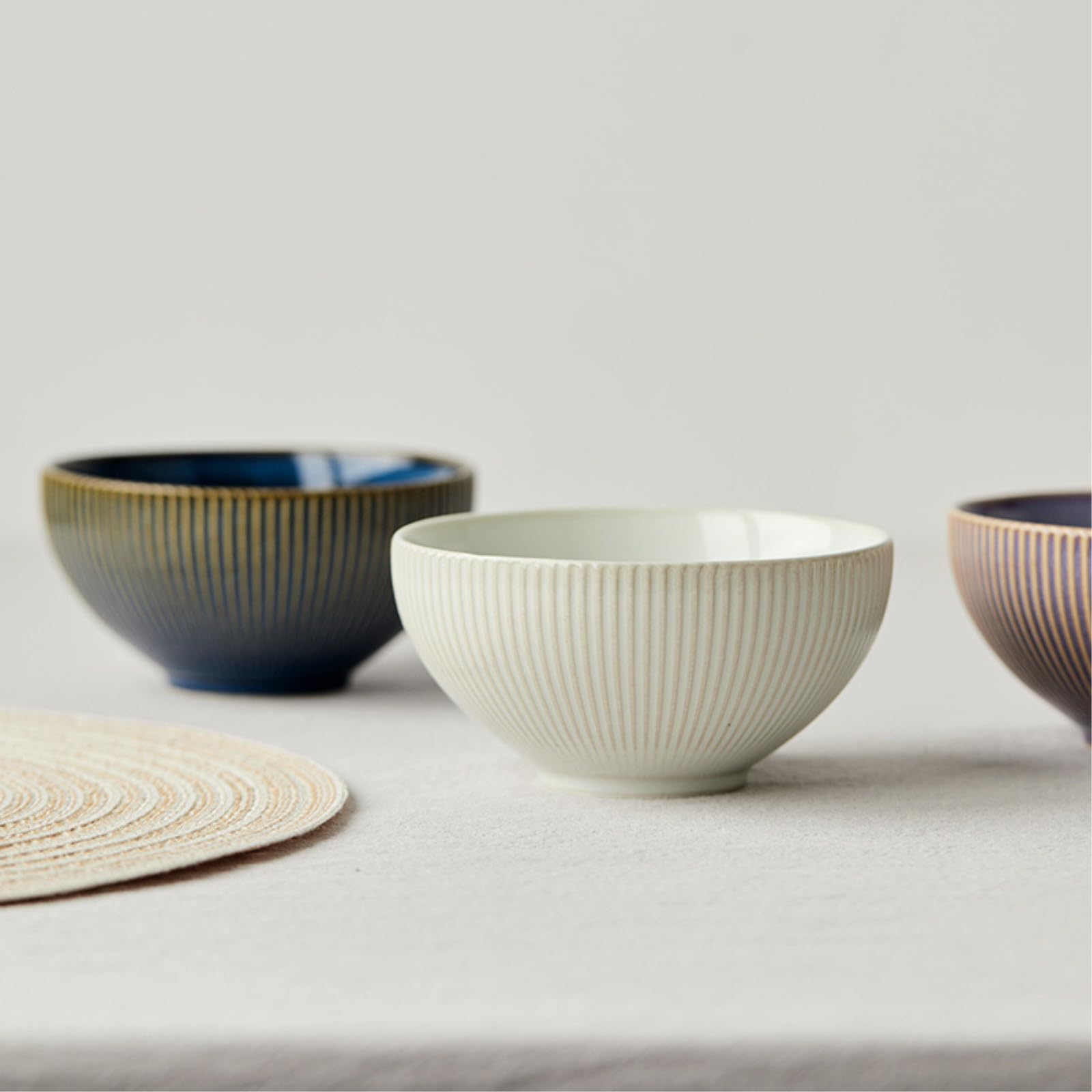 Hotelowa ceramiczna miska do zupy retro dom - 20 cm miska na zupę - ciemnoniebieska