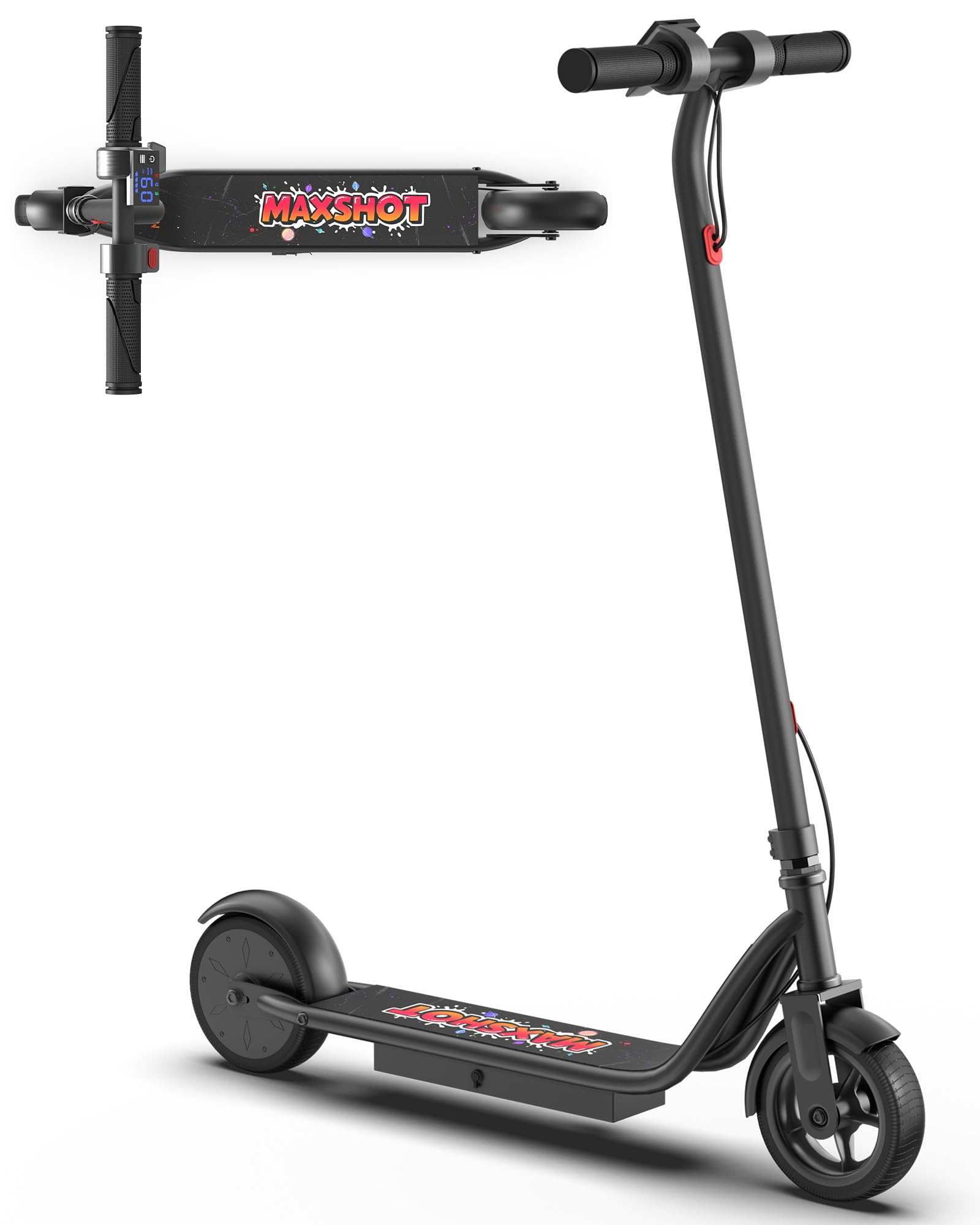 MAXSHOT Electric Scooter Adults & Big Kids, Top Speed 9/16/19/22MPH, 10/12/16/21/50Miles Range, 6.5"/8.5"/14" Tires Folding Commuter Escooter with Dual Suspension for Commuting, APP Control