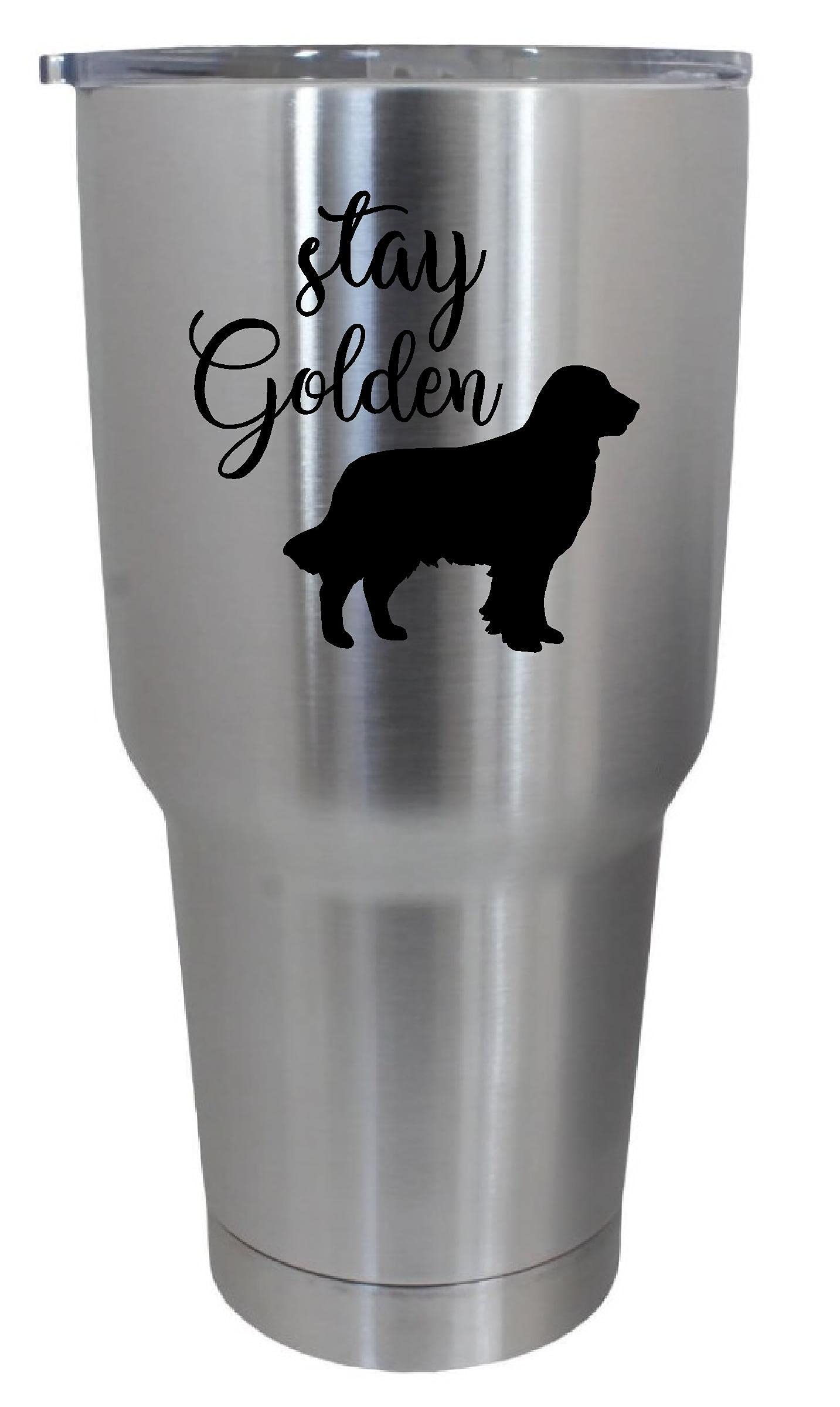 Epic Designs Cups drinkware tumbler STICKER - Stay Golden - Golden Retriever decoration
