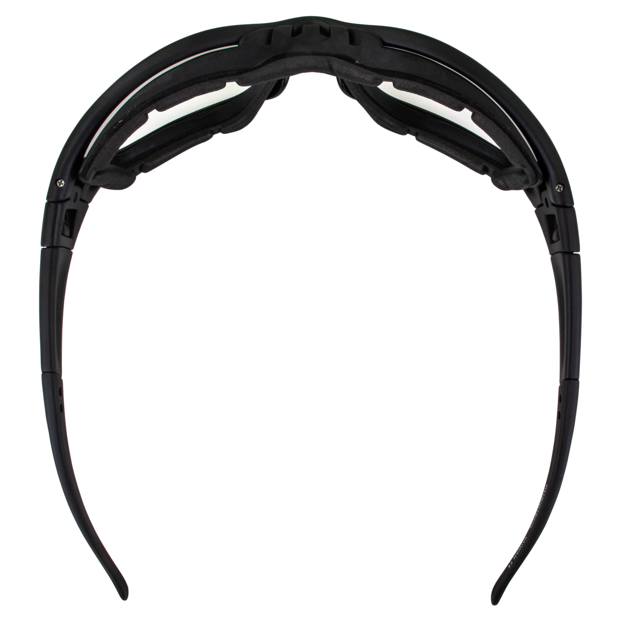 Patriot - Gafas de seguridad bifocales acolchadas para motocicleta, color negro con lente transparente + aumento de 1.5 Z78.1+, gafas convertidas en gafas