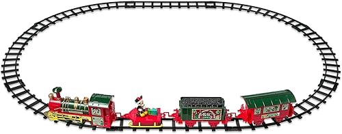 Disney Mickey Mouse Express - Juego de tren navideño con luces y sonidos