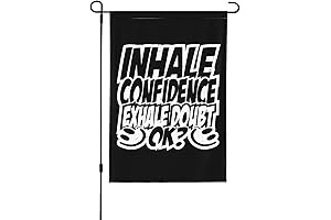 Inhale Confidence Exhale Doubt Flags for Spring Decor: Vibrant Outdoor Accessory for Garden Serenity