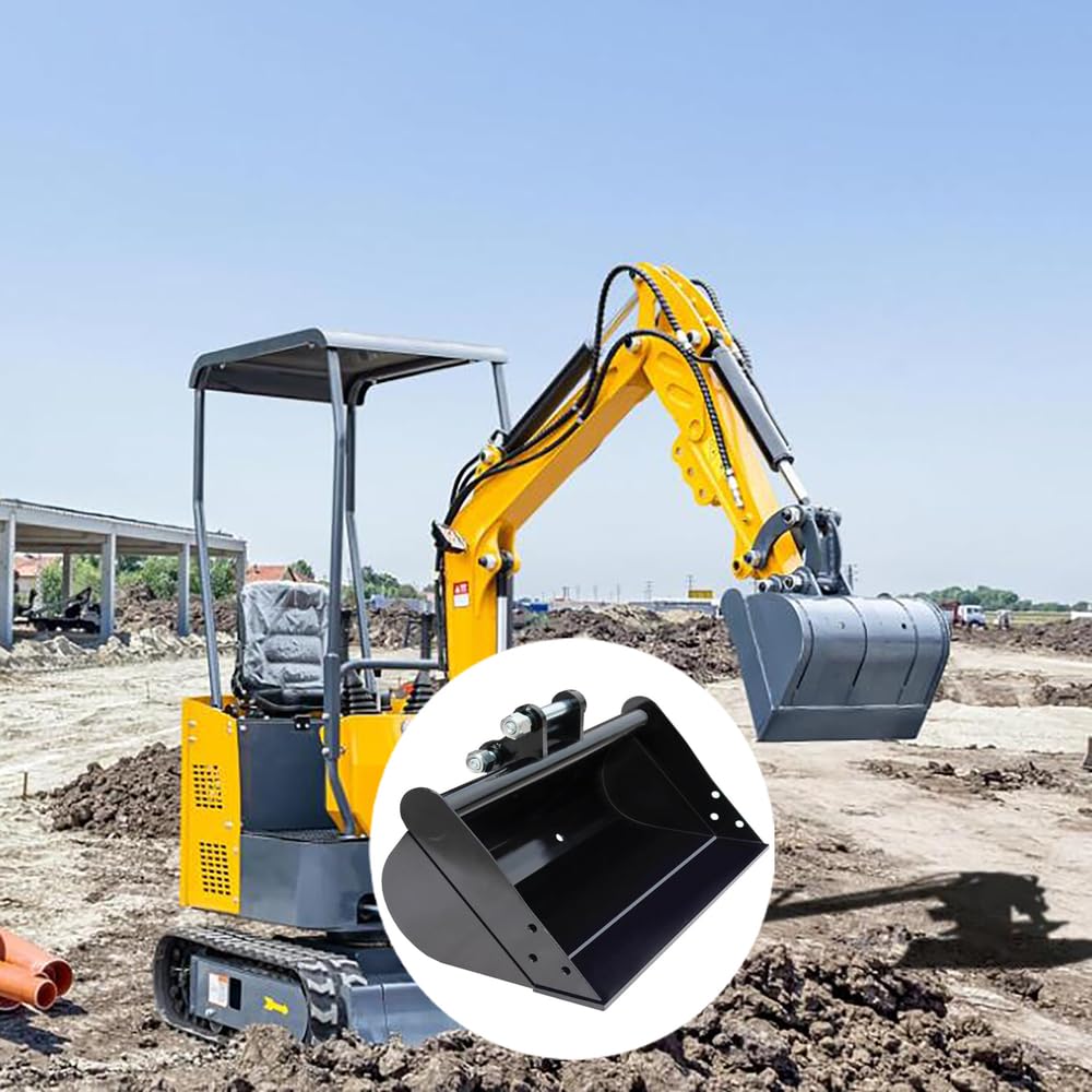 500mm Minibagger breiter Baggerlöffel 50cm,1–2 Tonnen Baggeraufsatz,Spannweite:90mm (3,54 Zoll) Lochdurchmesser:25 mm (0,98 Zoll) mittlerer Radstand:90 mm (3,54 Zoll)