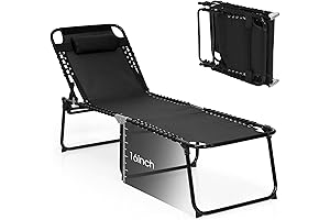 GYMAX 4-Level Adjustable Fully Reclining Beach Chair