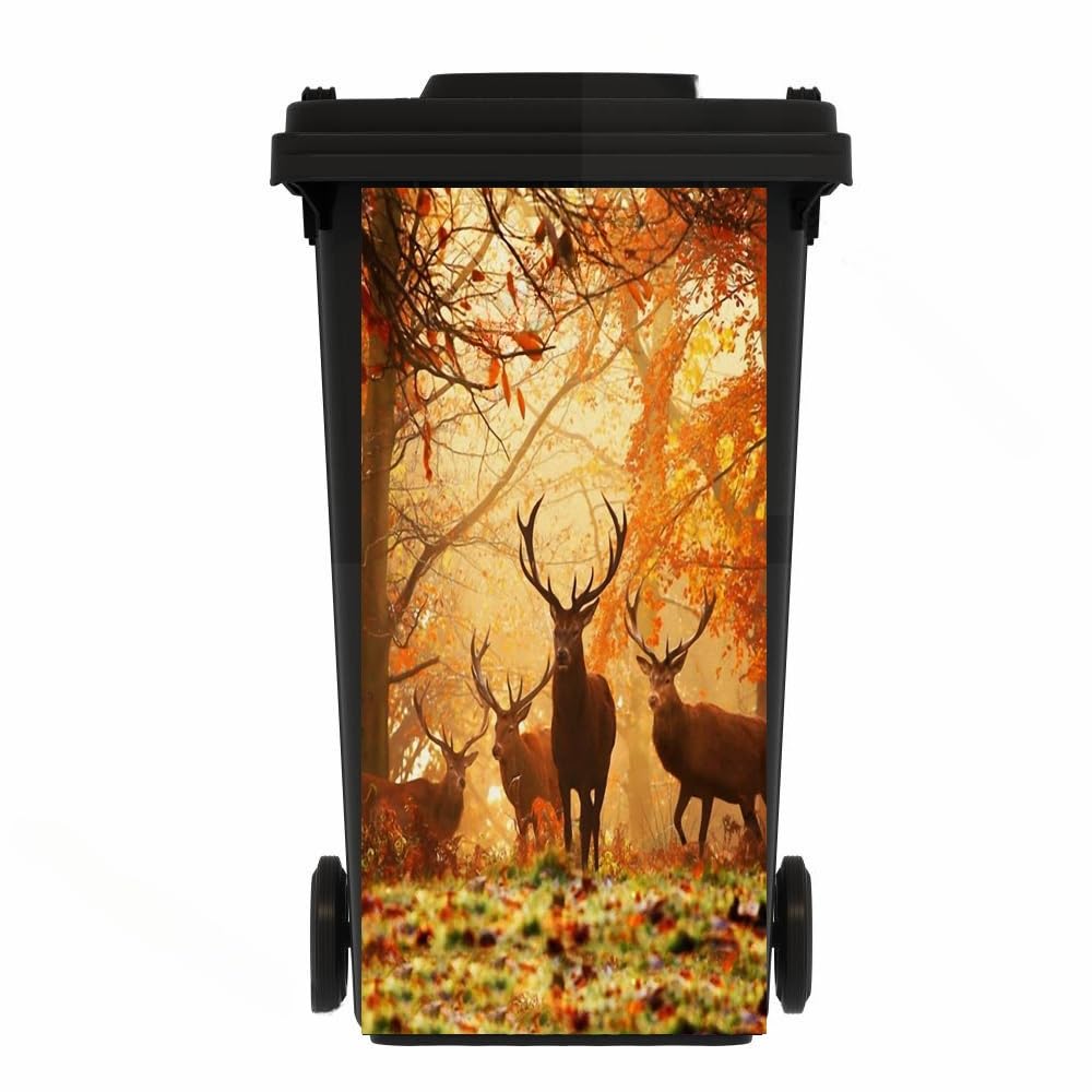 WRYXPL Large Animal Wheelie Bin Stickers, Waterproof PVC Self-Adhesive Dustbin Stickers, for Outdoor Waste Management Decor Decals