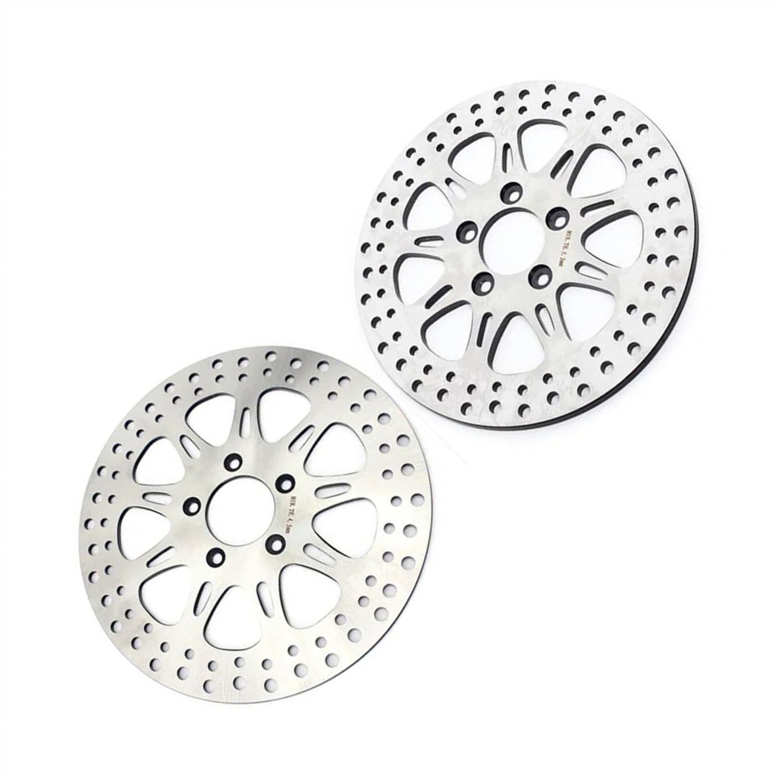 Rotor de Freno Rotores De Discos De Freno Trasero Delantero De Motocicleta para Harley para Davidson FXCWC para Rocker C Rueda Fundida 2008 2009 2010 2011(Silver)
