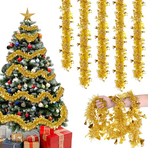 Joxessaien Lametta Weihnachtsbaum 8 Stück × 2M –...