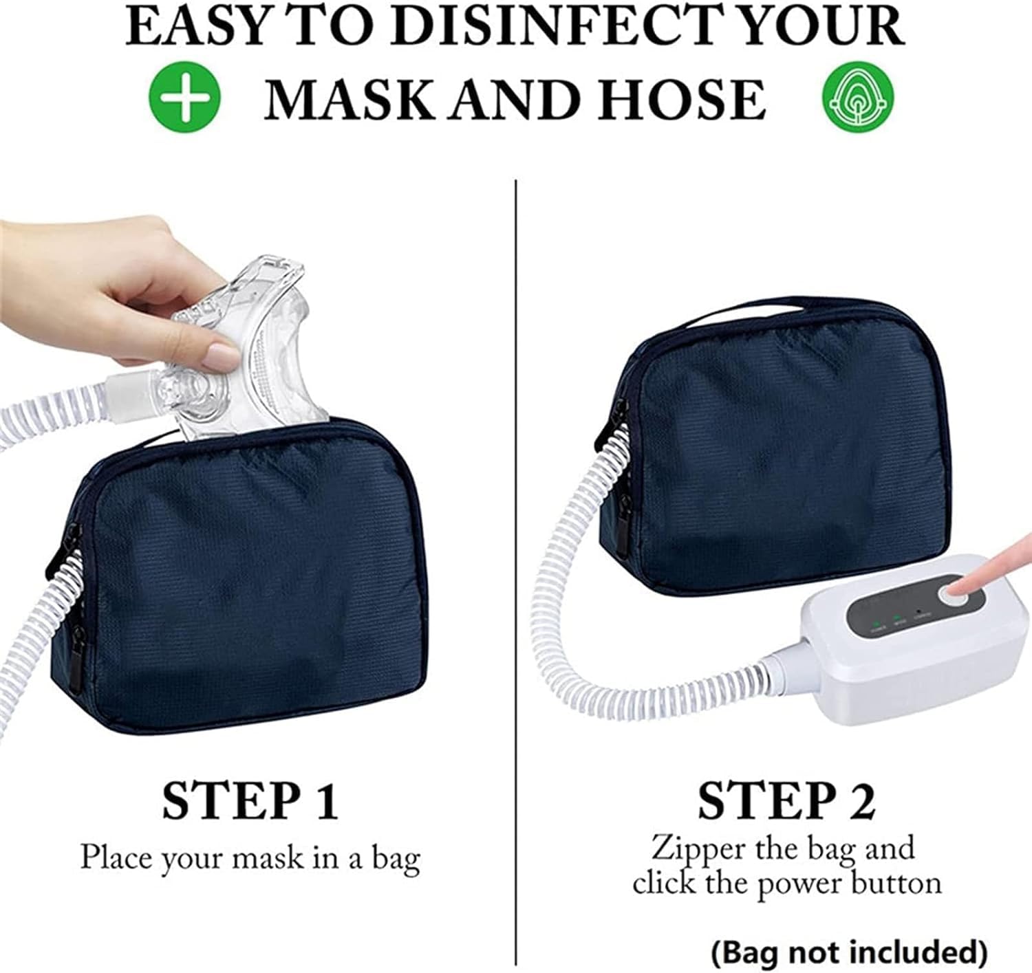 Cpap Cleaner Disinfector, Przenośne Urządzenie Do Czyszczenia Cpap, Narzędzie Do Dezynfekcji Cpap Sanitizer Do Aparatu Cpap, Przewodu Powietrza, Maski, Cicha Konstrukcja