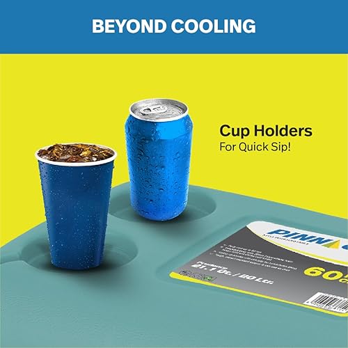 Miniatura 5 de Pinnacle Enfriador térmico de 20 litros  Enfriador duro portátil para campamentopicnic  Coolbox mantiene fresco durante 60 horas. con retención de
