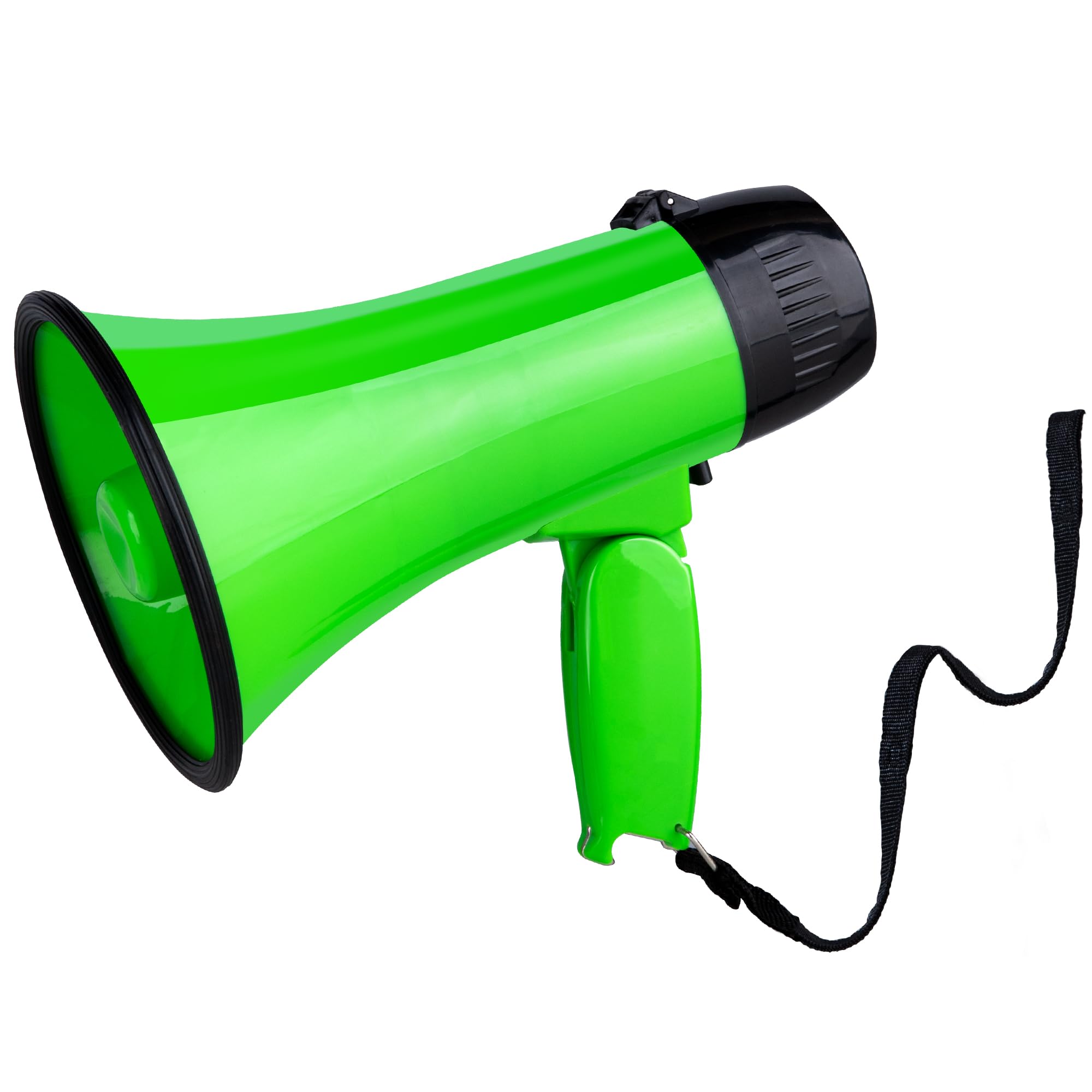 MyMealivos Portable Megaphone Bullhorn 20 Watt Power Megaphone Speaker Voice and Siren/Alarm Modes with Volume Control and Strap (Green)
