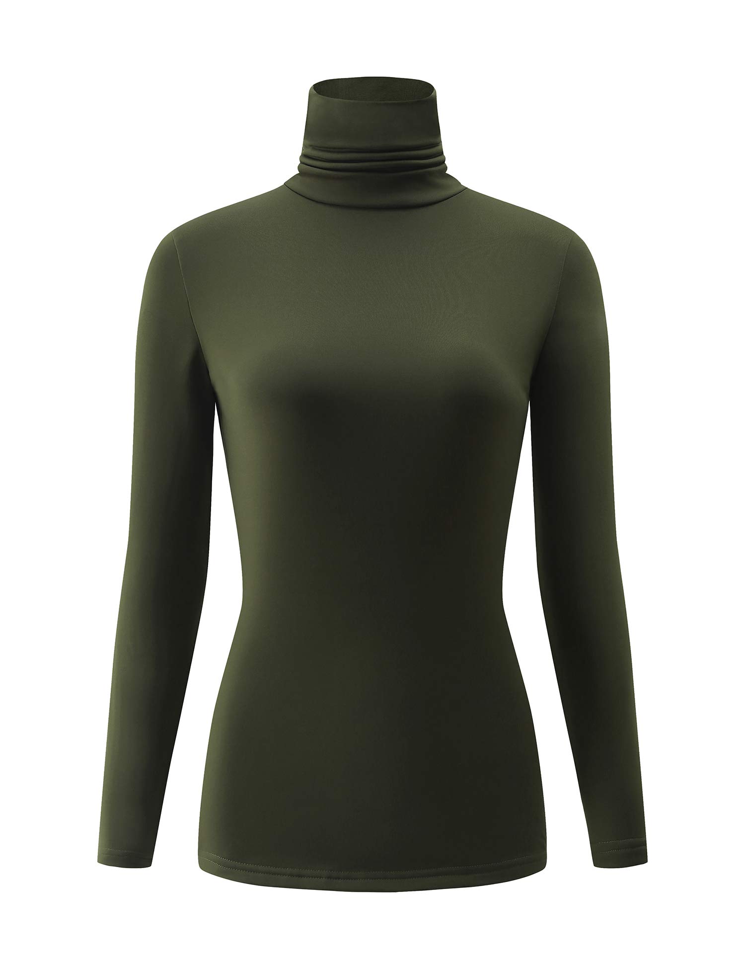 Kindcall Casual Turtleneck Tops Lightweight Long Sleeve Soft Thermal Shirts for Women