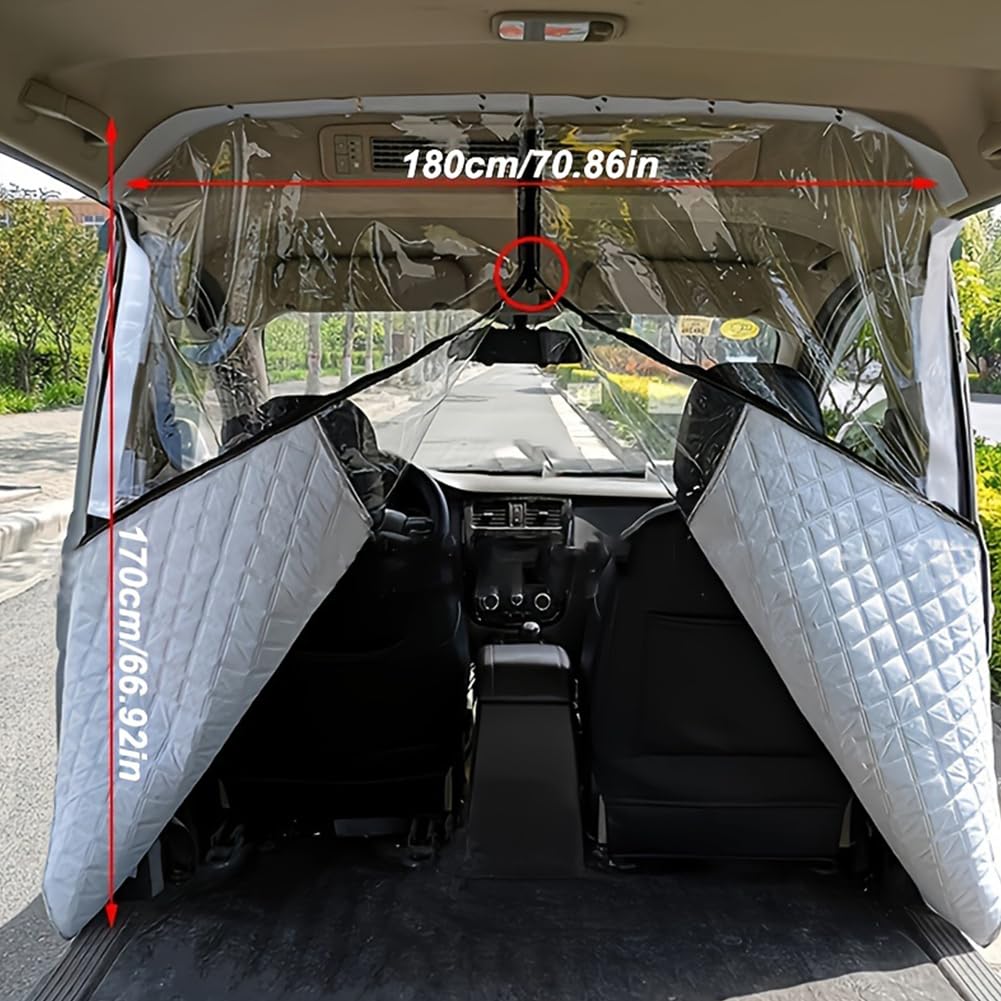 Trennwand für Auto, mit Reißverschluss, für Hochdach, Wohnmobil, Wohnwagen