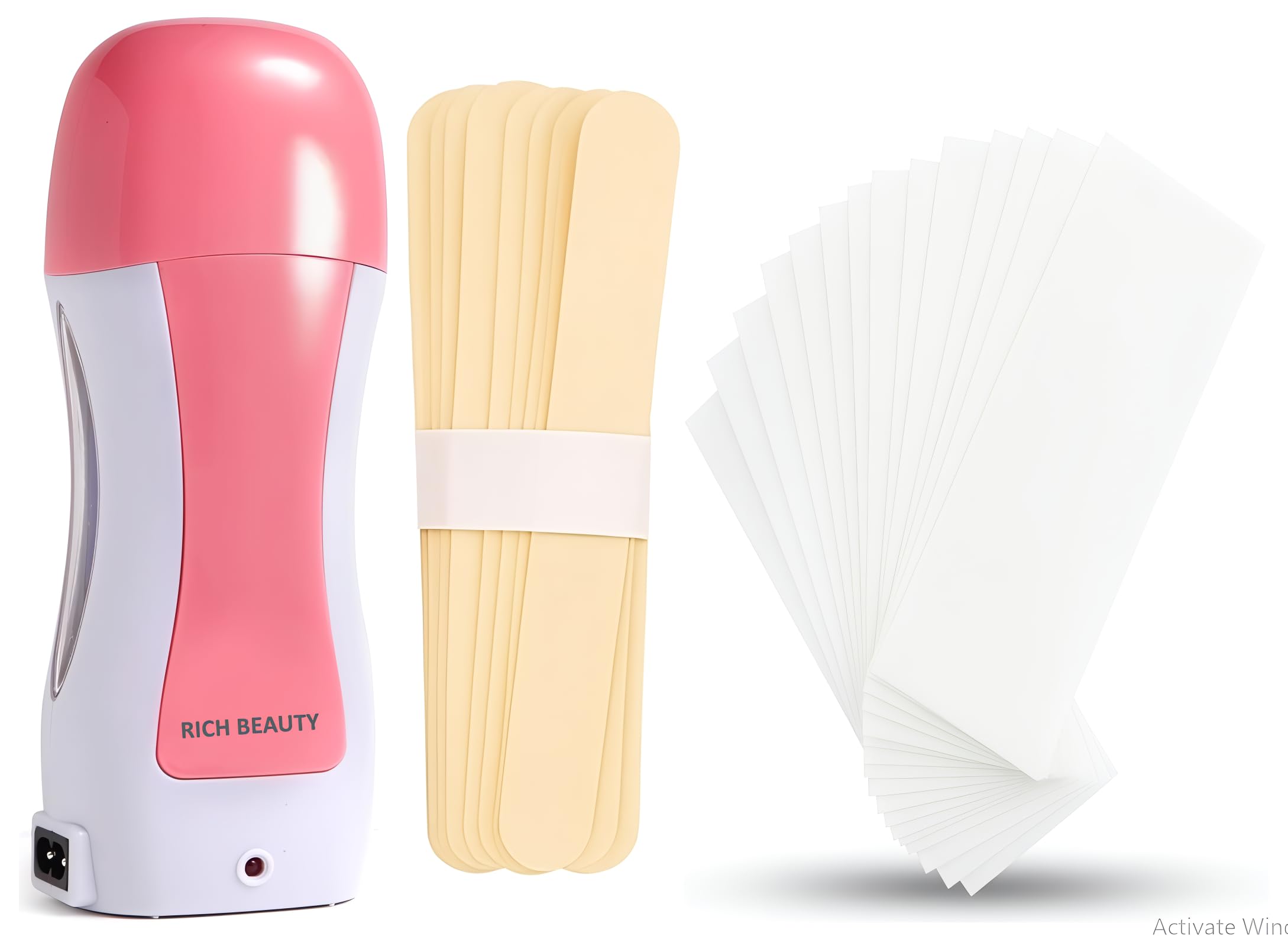 Roll On Wax Heater Hair Removal Wax Machine With Waxing Strips For Women, 230 gram, Pack of 2-image-32