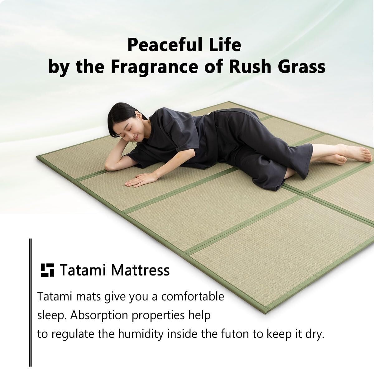 Tappetino Tatami Tradizionale Giapponese, Erba Naturale (non Tinta), Materasso Pieghevole Portatile, Materasso Futon Per Letto/spazio Di Meditazione/sala Yoga/zen/sala Da Tè Giapponese