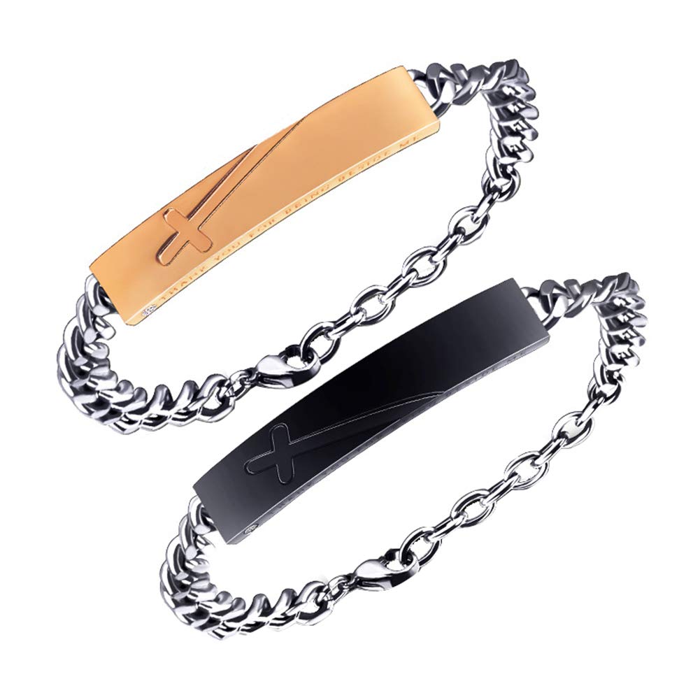 Mode Paar Titan Stahl Armband, Herren Frauen Persönlichkeit Handgelenk Poliert Panzerkette, Exquisiter Schmuck Armreifen Geschenk Exquisit