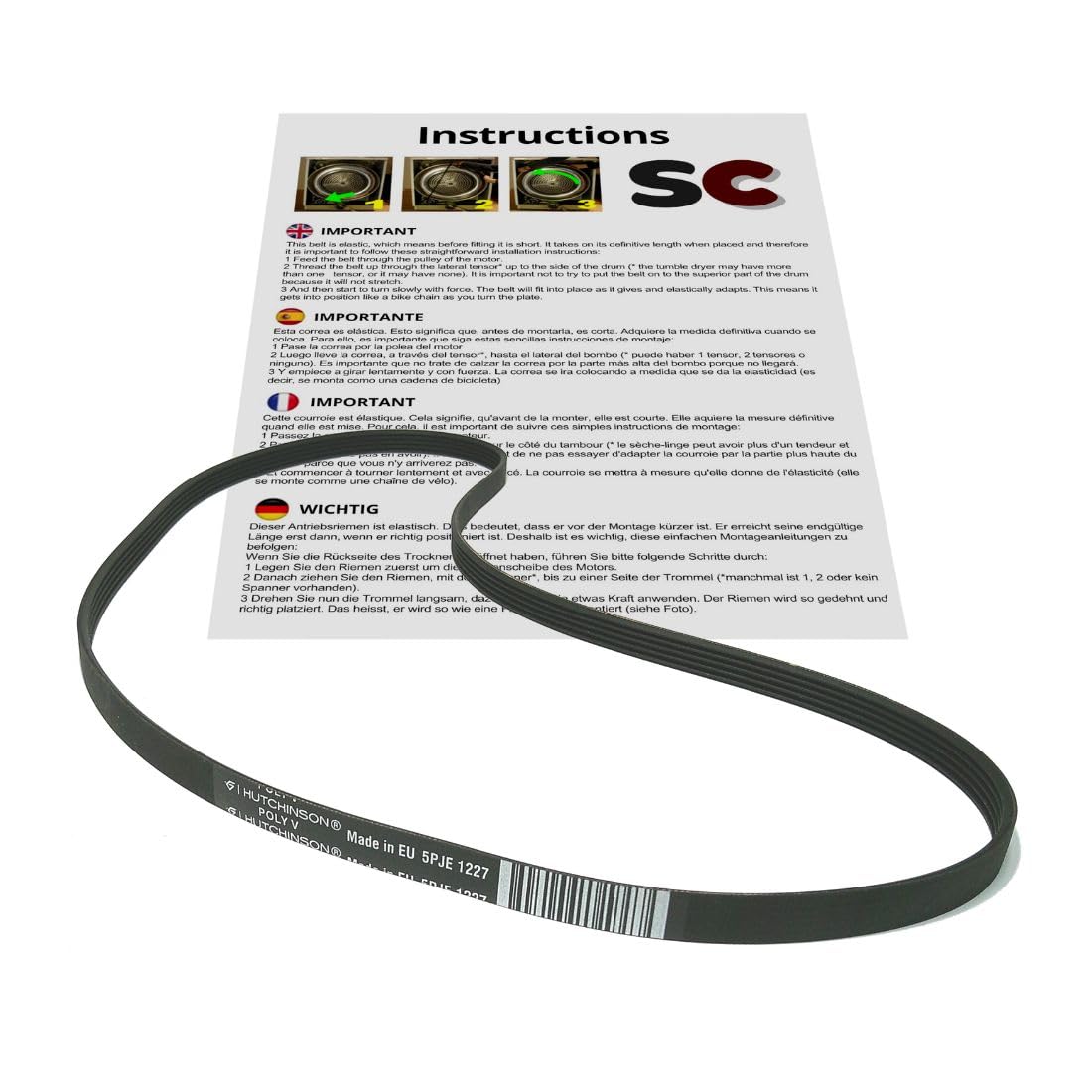 SC Solocorreas - Washing machine belt 5PJE 1227