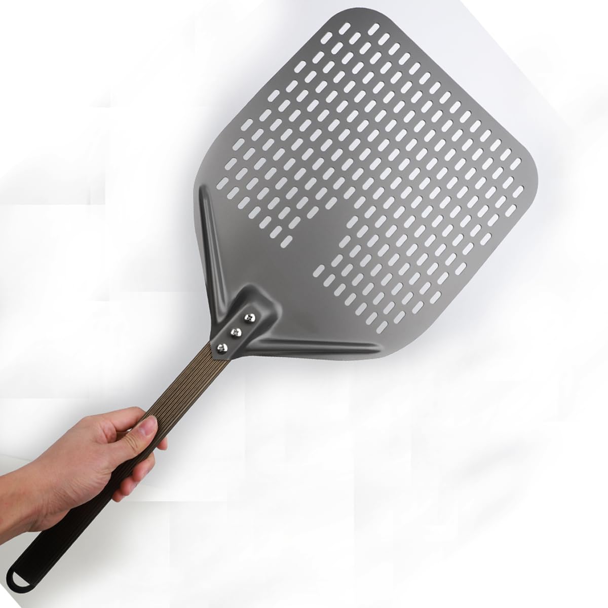Pala Per Pizza Pala for pizza in alluminio con buccia for da 12 pollici manico lungo for personalizzata Accessori for pasticceria cucina Utensili(40cm handle-01)